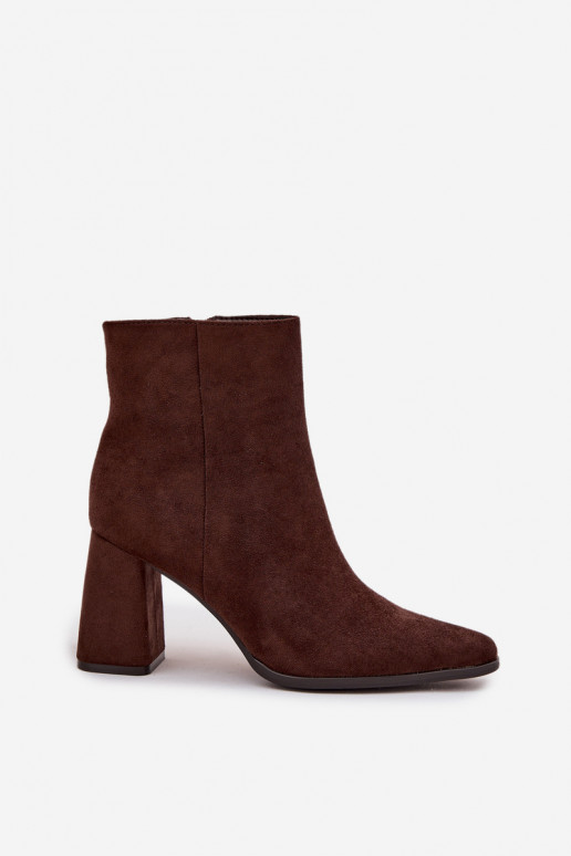 Botas de mujerde gamuza ecológicau CzekoladoAe Inessa Botas de mujerde gamuza ecológicau CzekoladoAe Inessa