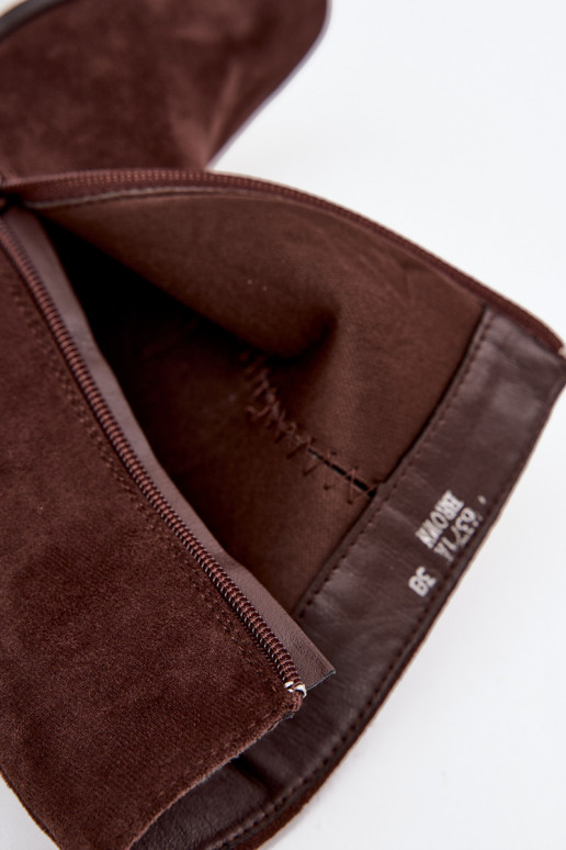 Botas de mujerde gamuza ecológicau CzekoladoAe Inessa