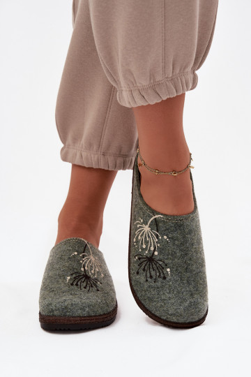 Femenino zapatos hecho en casa Zapatillas Inblu NL000011 color verde