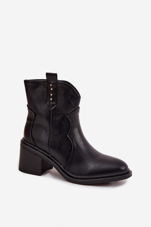 calentamiento Botas de mujer con tacones de color negro Brilynn