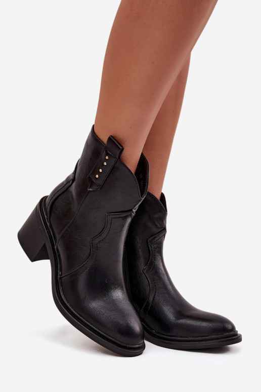 calentamiento Botas de mujer con tacones de color negro Brilynn calentamiento Botas de mujer con tacones de color negro Brilynn