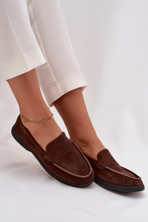 mocasines de mujerde gamuza ecológicau CzekoladoAe Tynara mocasines de mujerde gamuza ecológicau CzekoladoAe Tynara