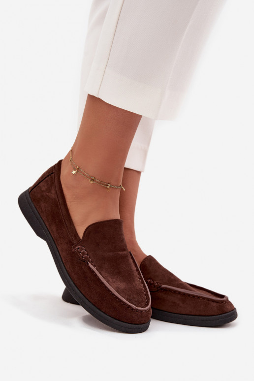 mocasines de mujerde gamuza ecológicau CzekoladoAe Tynara mocasines de mujerde gamuza ecológicau CzekoladoAe Tynara