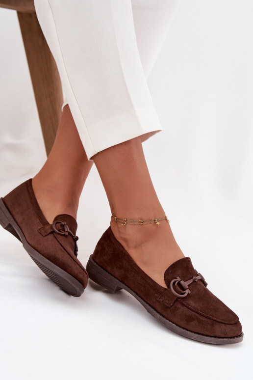 mocasines de mujer Con decoraciones Detalem de gamuza ecológicaoAe CzekoladoAe Ambria mocasines de mujer Con decoraciones Detalem de gamuza ecológicaoAe CzekoladoAe Ambria