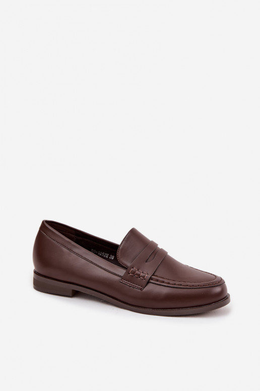 Mocasines Mocasines Femenino de cuero ecológico CzekoladoAe Bessina Mocasines Mocasines Femenino de cuero ecológico CzekoladoAe Bessina