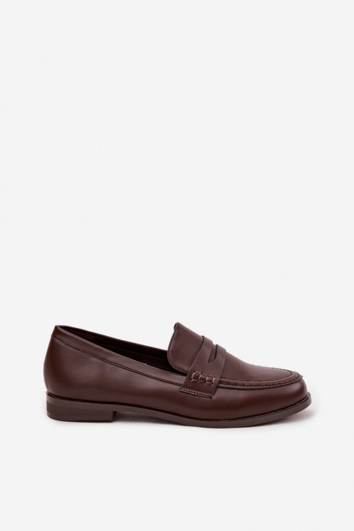 Mocasines Mocasines Femenino de cuero ecológico CzekoladoAe Bessina Mocasines Mocasines Femenino de cuero ecológico CzekoladoAe Bessina