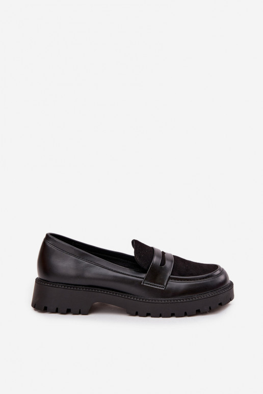 mocasines de mujer de cuero ecológico de color negro Cailen mocasines de mujer de cuero ecológico de color negro Cailen