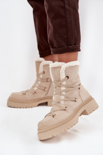 Botas de nieve Femenino con calentamiento beige Irmara 2