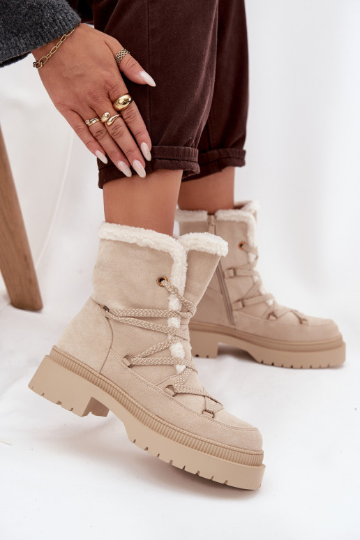 Botas de nieve Femenino con calentamiento beige Irmara