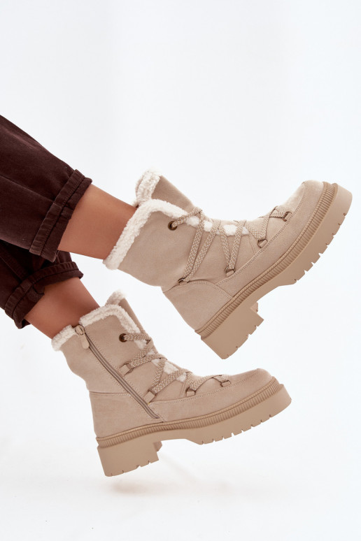 Botas de nieve Femenino con calentamiento beige Irmara