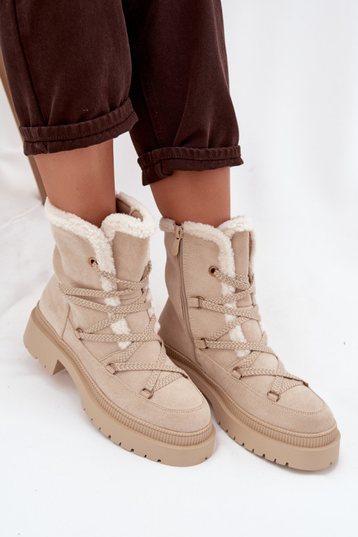 Botas de nieve Femenino con calentamiento beige Irmara
