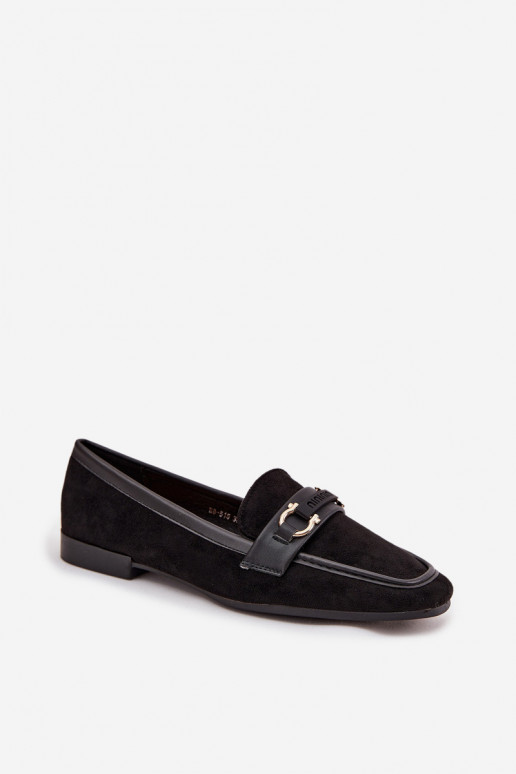Mocasines Mocasines Femenino Con decoraciones Elemento de color negro Evelora Mocasines Mocasines Femenino Con decoraciones Elemento de color negro Evelora
