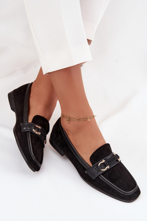 Mocasines Mocasines Femenino Con decoraciones Elemento de color negro Evelora Mocasines Mocasines Femenino Con decoraciones Elemento de color negro Evelora