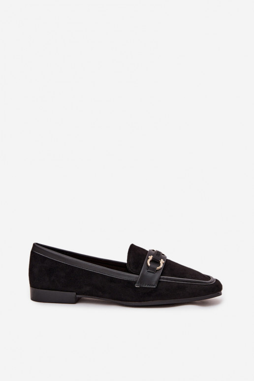 Mocasines Mocasines Femenino Con decoraciones Elemento de color negro Evelora Mocasines Mocasines Femenino Con decoraciones Elemento de color negro Evelora
