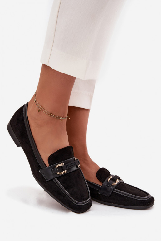 Mocasines Mocasines Femenino Con decoraciones Elemento de color negro Evelora Mocasines Mocasines Femenino Con decoraciones Elemento de color negro Evelora