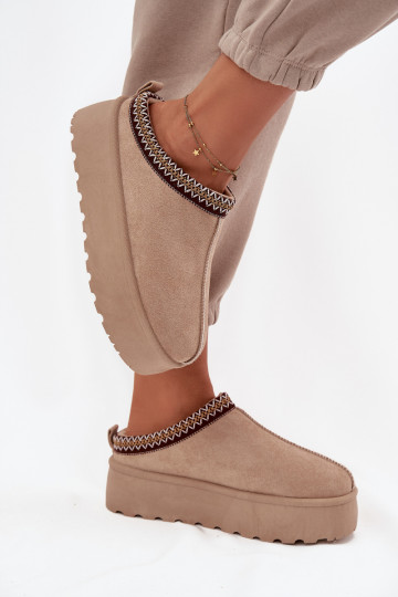 Botas de nieve Femenino Con decoraciones Haftem beige Jenira