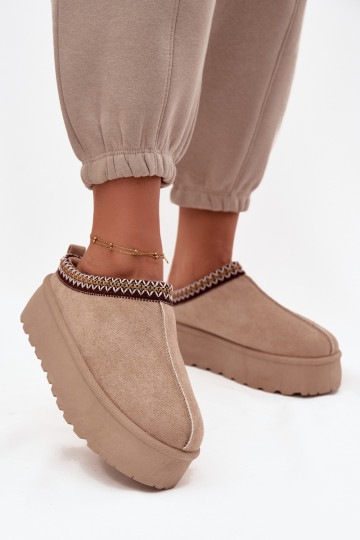 Botas de nieve Femenino Con decoraciones Haftem beige Jenira 2