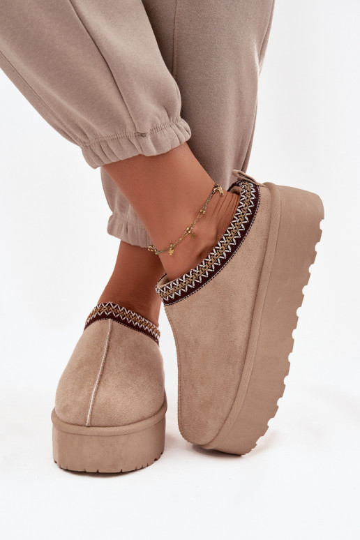 Botas de nieve Femenino Con decoraciones Haftem beige Jenira Botas de nieve Femenino Con decoraciones Haftem beige Jenira