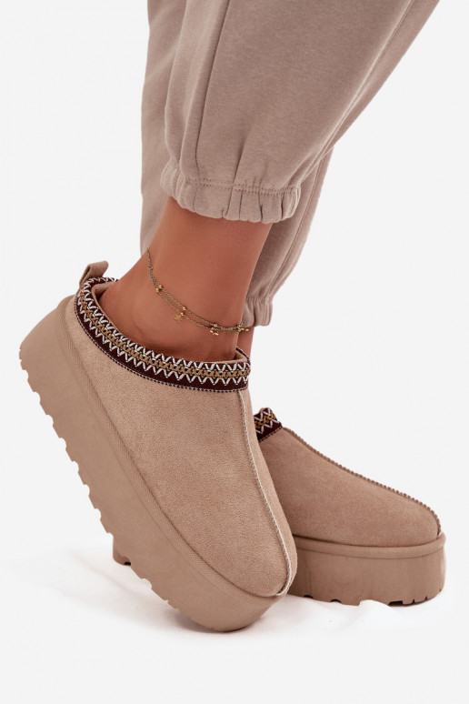 Botas de nieve Femenino Con decoraciones Haftem beige Jenira Botas de nieve Femenino Con decoraciones Haftem beige Jenira