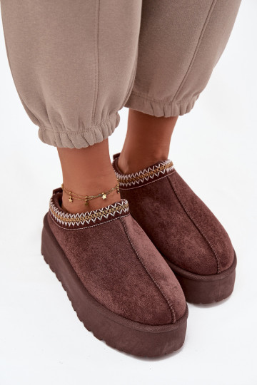 Botas de nieve Femenino Con decoraciones Haftem CzekoladoAe Jenira