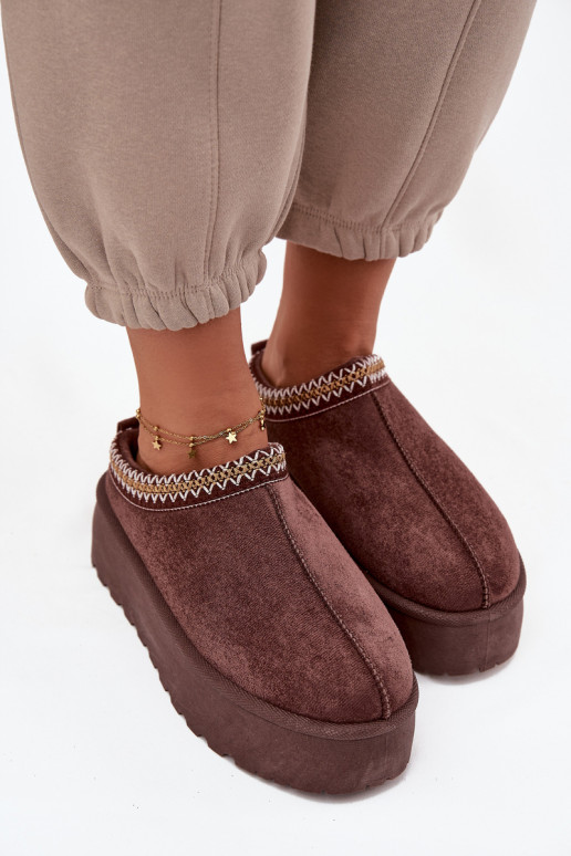 Botas de nieve Femenino Con decoraciones Haftem CzekoladoAe Jenira Botas de nieve Femenino Con decoraciones Haftem CzekoladoAe Jenira