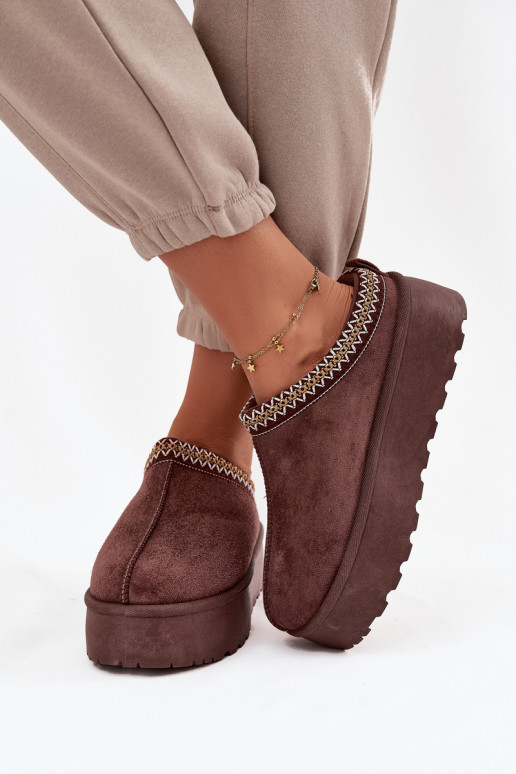 Botas de nieve Femenino Con decoraciones Haftem CzekoladoAe Jenira Botas de nieve Femenino Con decoraciones Haftem CzekoladoAe Jenira