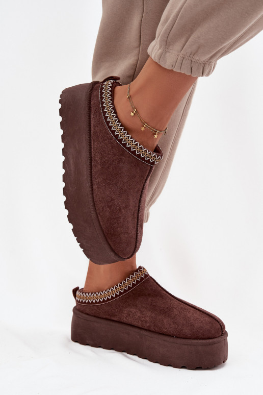 Botas de nieve Femenino Con decoraciones Haftem CzekoladoAe Jenira Botas de nieve Femenino Con decoraciones Haftem CzekoladoAe Jenira