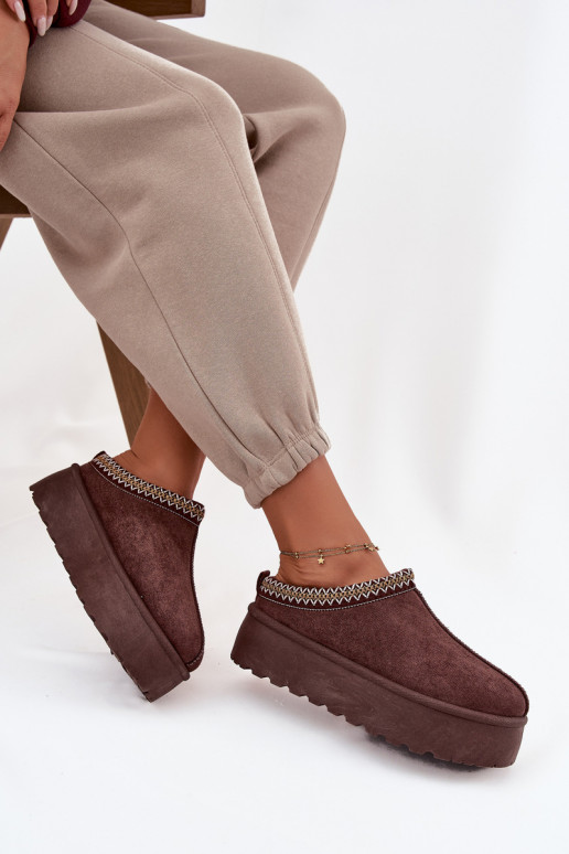 Botas de nieve Femenino Con decoraciones Haftem CzekoladoAe Jenira Botas de nieve Femenino Con decoraciones Haftem CzekoladoAe Jenira