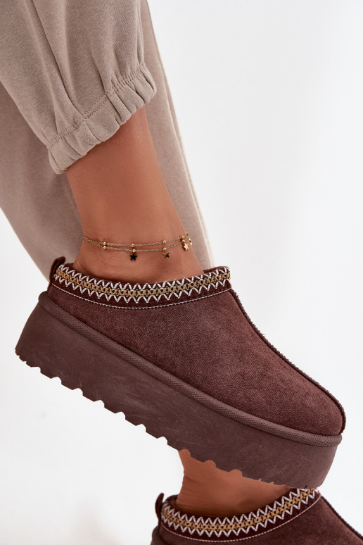 Botas de nieve Femenino Con decoraciones Haftem CzekoladoAe Jenira Botas de nieve Femenino Con decoraciones Haftem CzekoladoAe Jenira