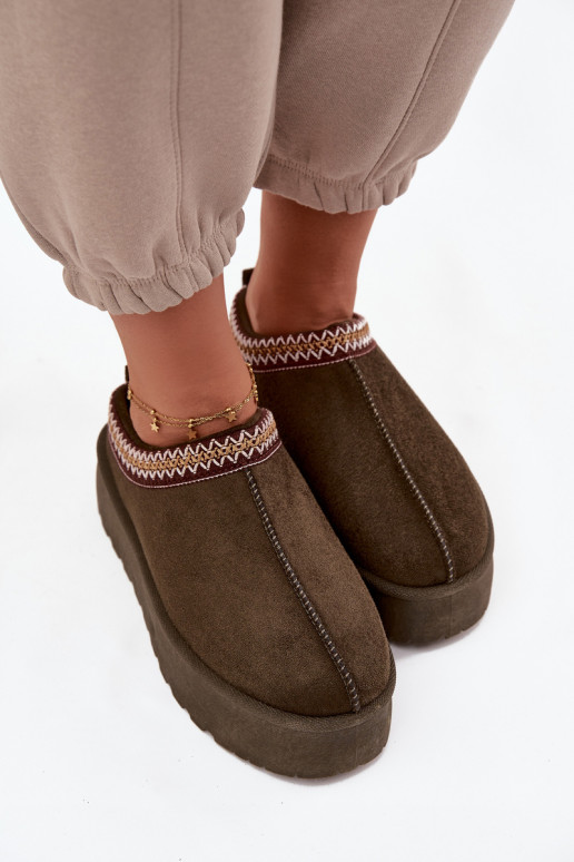 Botas de nieve Femenino Con decoraciones Haftem de color caqui Jenira Botas de nieve Femenino Con decoraciones Haftem de color caqui Jenira