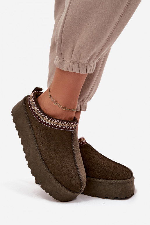 Botas de nieve Femenino Con decoraciones Haftem de color caqui Jenira Botas de nieve Femenino Con decoraciones Haftem de color caqui Jenira