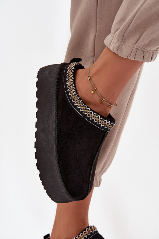 Botas de nieve Femenino Con decoraciones Haftem de color negro Jenira Botas de nieve Femenino Con decoraciones Haftem de color negro Jenira