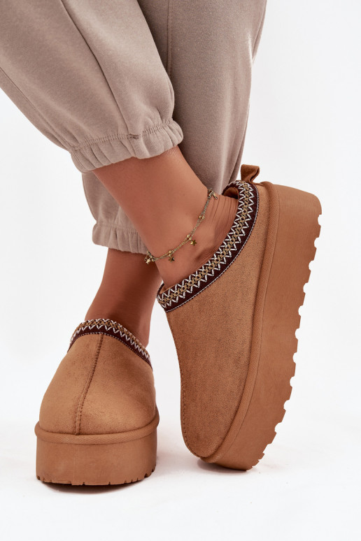 Botas de nieve Femenino Con decoraciones Haftem color marrón Jenira