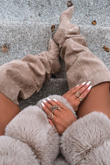 Un modelo convincente botas de mujer con tacones finos beige Ysolienne 2