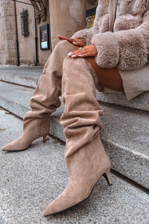 Un modelo convincente botas de mujer con tacones finos beige Ysolienne Un modelo convincente botas de mujer con tacones finos beige Ysolienne