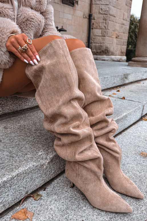 Un modelo convincente botas de mujer con tacones finos beige Ysolienne Un modelo convincente botas de mujer con tacones finos beige Ysolienne