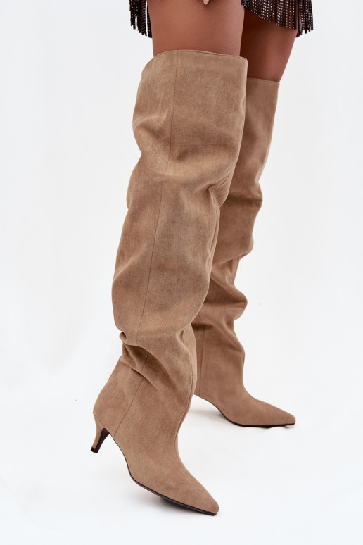 Un modelo convincente botas de mujer con tacones finos beige Ysolienne Un modelo convincente botas de mujer con tacones finos beige Ysolienne