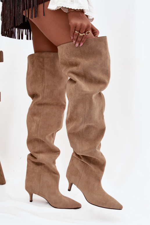 Un modelo convincente botas de mujer con tacones finos beige Ysolienne Un modelo convincente botas de mujer con tacones finos beige Ysolienne