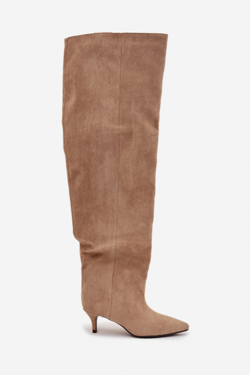 Un modelo convincente botas de mujer con tacones finos beige Ysolienne Un modelo convincente botas de mujer con tacones finos beige Ysolienne