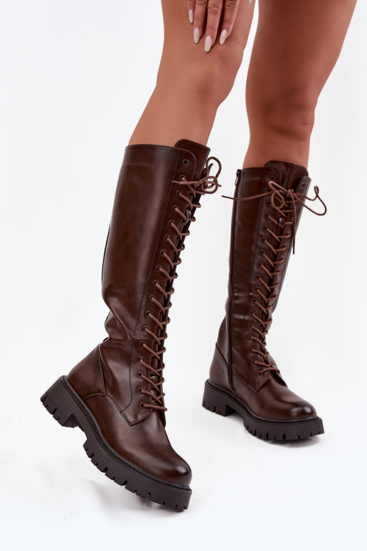 calentamiento con cordones botas de mujer CzekoladoAe Meliora calentamiento con cordones botas de mujer CzekoladoAe Meliora