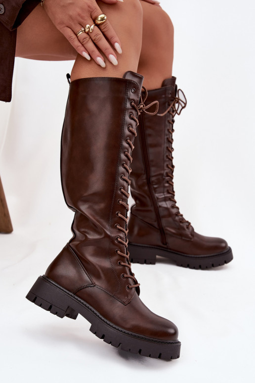 calentamiento con cordones botas de mujer CzekoladoAe Meliora calentamiento con cordones botas de mujer CzekoladoAe Meliora