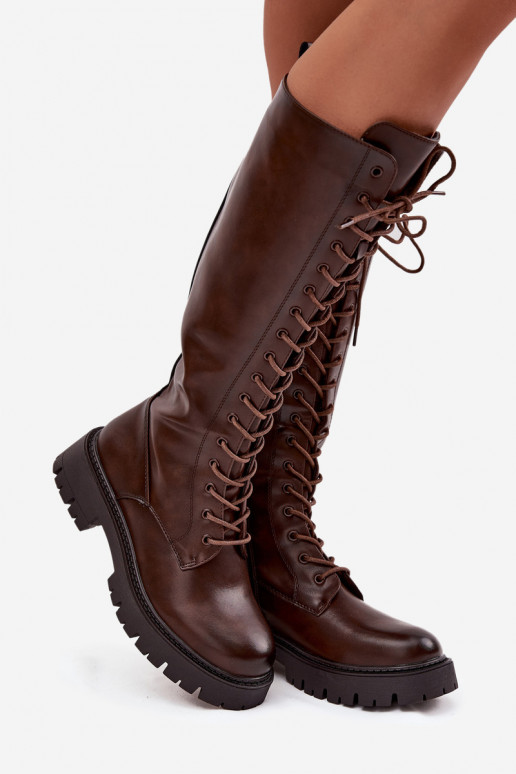 calentamiento con cordones botas de mujer CzekoladoAe Meliora calentamiento con cordones botas de mujer CzekoladoAe Meliora