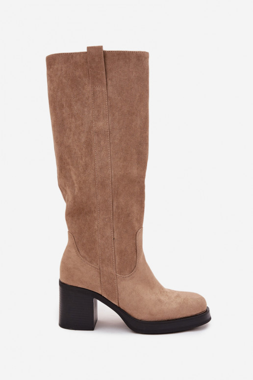 Botas cálidas En un poste enorme beige Sanelle Botas cálidas En un poste enorme beige Sanelle