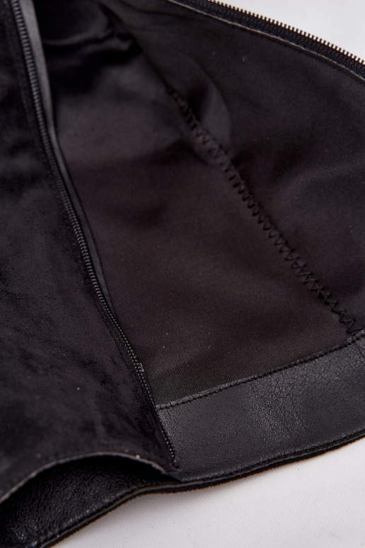 botas de mujer Con un top rizado I con hebillas de color negro Ophelis botas de mujer Con un top rizado I con hebillas de color negro Ophelis