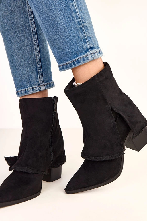 Botines negros con tacón y caña... Botines negros con tacón y caña...