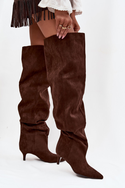 Un modelo convincente botas de mujer con tacones finos CzekoladoAe Ysolienne Un modelo convincente botas de mujer con tacones finos CzekoladoAe Ysolienne