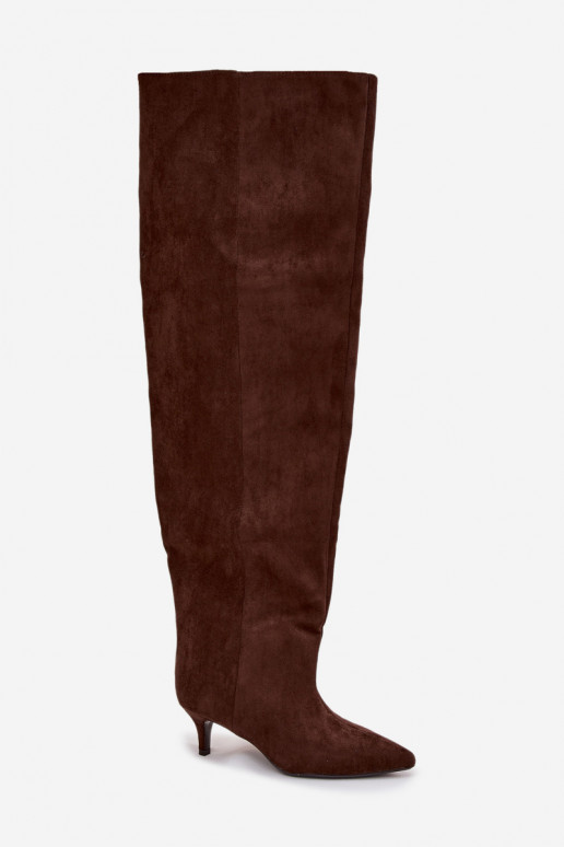 Un modelo convincente botas de mujer con tacones finos CzekoladoAe Ysolienne Un modelo convincente botas de mujer con tacones finos CzekoladoAe Ysolienne