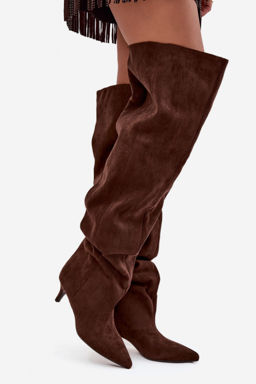 Un modelo convincente botas de mujer con tacones finos CzekoladoAe Ysolienne Un modelo convincente botas de mujer con tacones finos CzekoladoAe Ysolienne