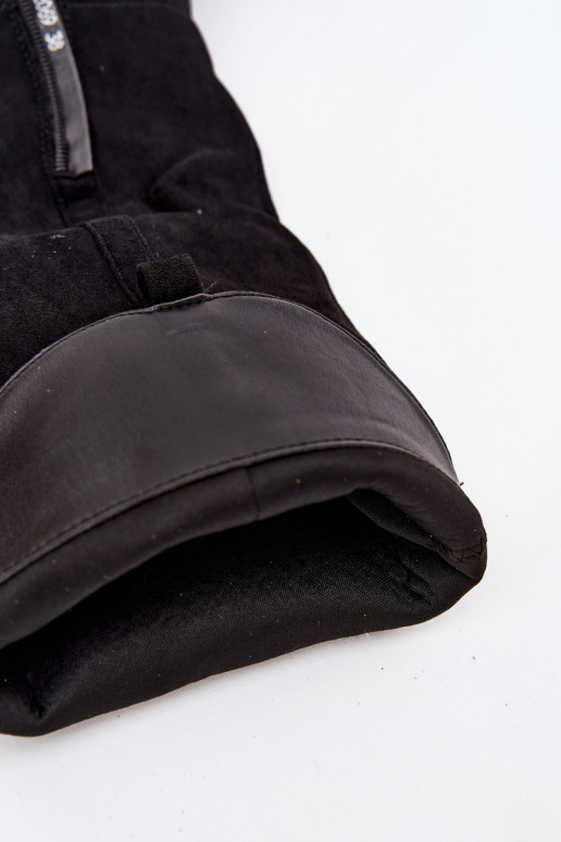 botas de mujer con taconesde gamuza ecológicau de color negro Prisca botas de mujer con taconesde gamuza ecológicau de color negro Prisca