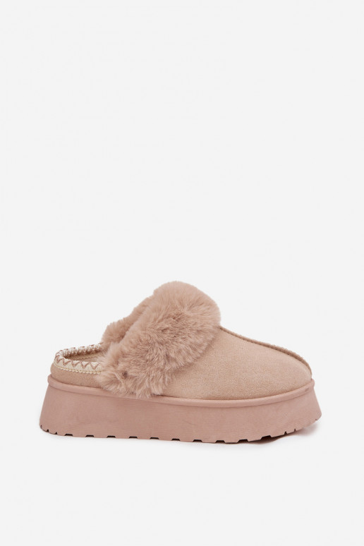 Botas de nieve Femenino con una plataforma con un abrigo de piel I Haftem beige Querina Botas de nieve Femenino con una plataforma con un abrigo de piel I Haftem beige Querina